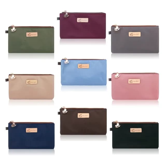 【uma hana】雙11 單色C大調超實用手掛式三層收納防水包三層小收納-2入組(零錢包/票卡包/護照包