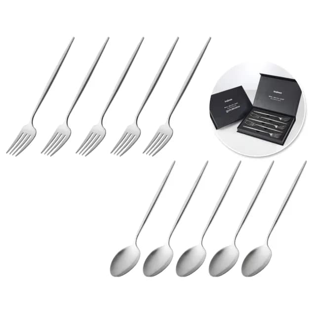 【CorelleBrands 康寧餐具】SNAPWARE 316不鏽鋼餐具5入禮盒組兩入組(餐叉/餐匙)