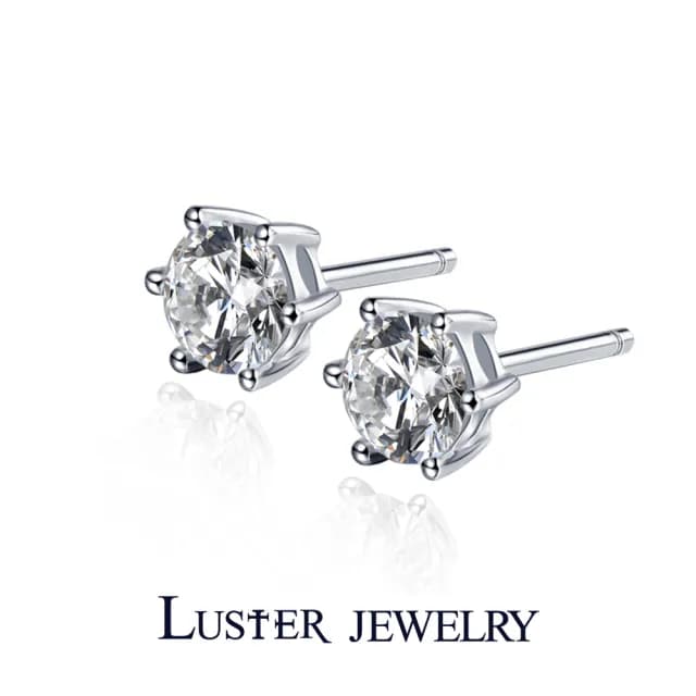 【Luster】情人節禮物!現貨速遞!30分 D/VS1 培育鑽  鑽石耳環-速(培育鑽石X2總重0.60ct)