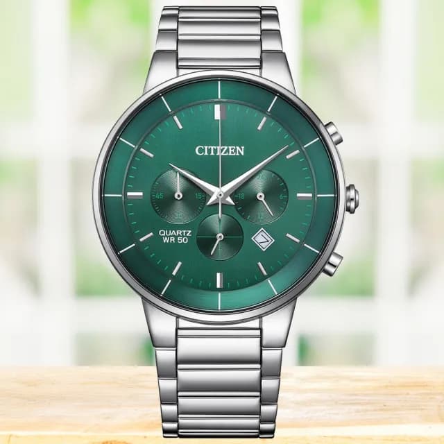 【CITIZEN 星辰】Chronograph系列 簡約計時石英腕錶 父親節 禮物  送禮 推薦(AN8220-52X)