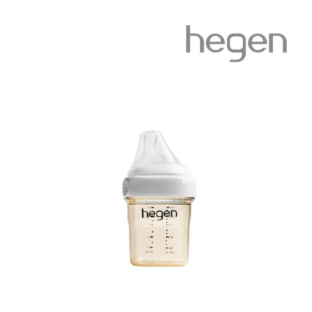 【hegen 總代理】PCTO™ 金色奇蹟PPSU多功能方圓型寬口奶瓶 150ml(象牙白)