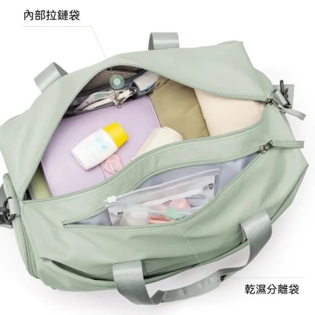 【LEEHER】輕便行李袋/收納袋/包包/手提包/斜背包/待產包/大容量包包/禮物/旅行袋/健身包/黑色