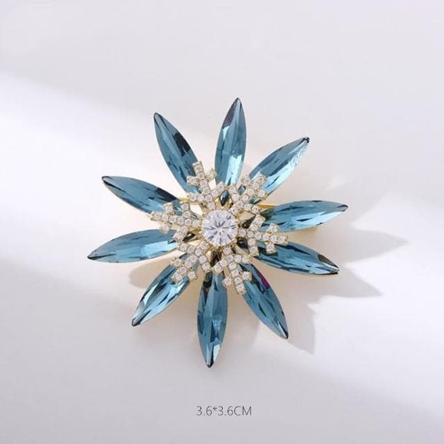 【Penny珮妮】韓版可旋轉藍色太陽花胸針胸花(母親節 送女友 交換禮物  生日禮 情人節 尾牙 新年 結婚)