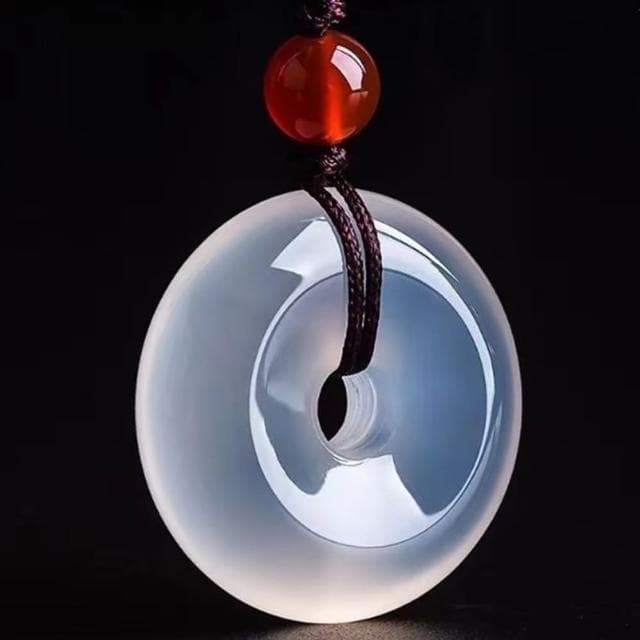 【Penny珮妮】冰種白玉髓平安扣吊墜項鍊3cm(母親節 交換禮物 送女友 生日禮 情人節 尾牙 新年 結婚)