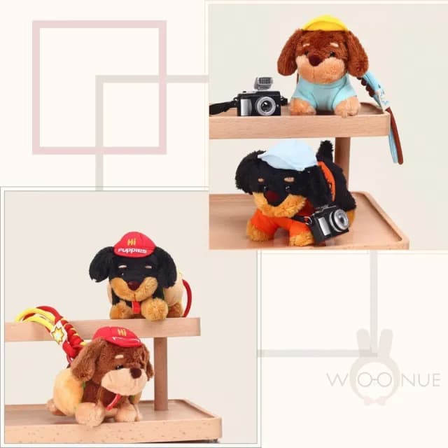 【WOONUE】臘腸狗玩偶吊飾耳機包零錢包包吊飾鑰匙圈臘腸犬狗吊飾(送禮情人節禮物生日孫女兒男友