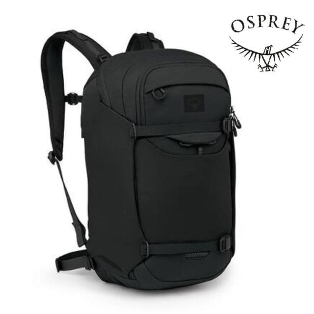 【Osprey】母親節禮物 Metron 24 通勤電腦背包 黑色(自行車通勤專用背包 電腦背包 筆電背包 日常背包)