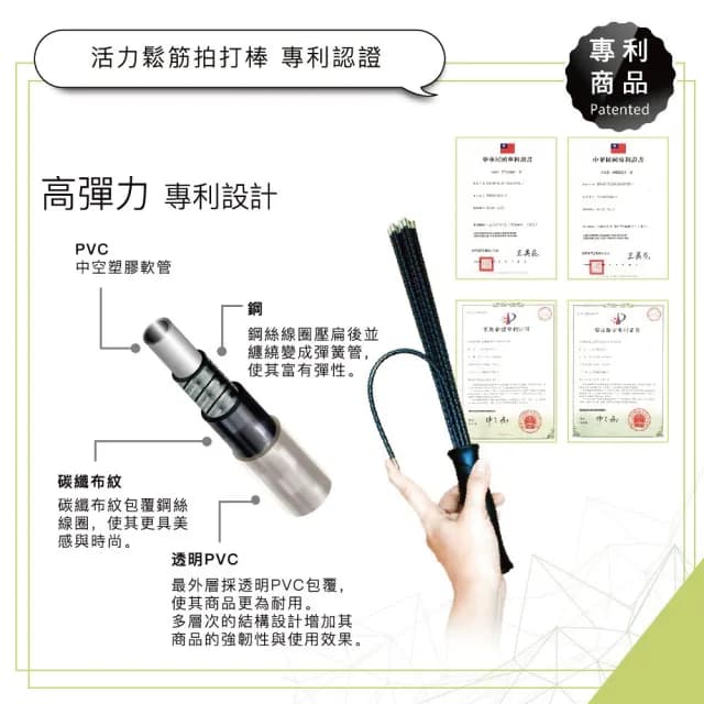 【BODYGREEN】活力鬆筋拍打棒(台灣製造 專利認證 品質保證 送禮推薦)