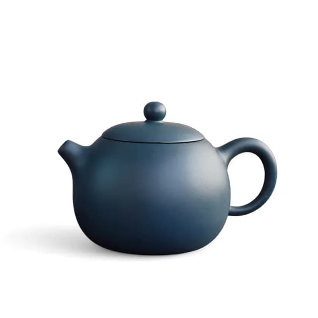 【台灣製造 鶯歌陶藝】小西施壺  蒼暮藍(茶具 茶壺 朱泥 紫砂 茶海 公道杯 泡茶壺)