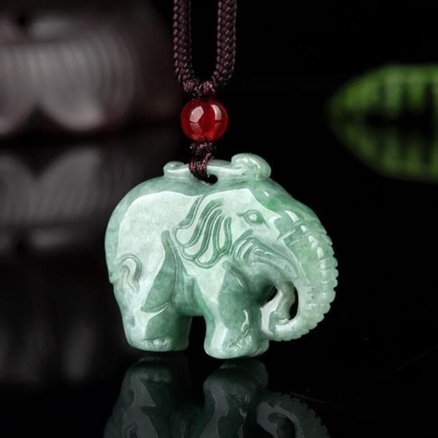 【Penny珮妮】A貨翡翠太平有象小象吊墜項鍊毛衣鍊(母親節 交換禮物  生日禮 情人節 尾牙 新年 結婚)