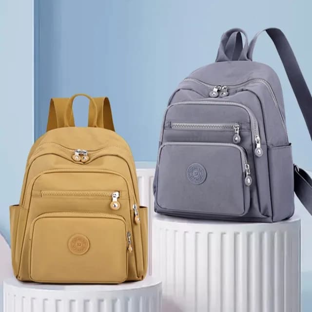 【LEESA】媽媽最愛\禮物\包包\後背包\女包包\可愛包包\輕便背包\黑色包包\尼龍後背包\防潑水包  防水包