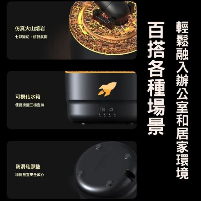 【South Life】砲台香薰機(大砲加濕器 加濕器 小夜燈 水氧機 香氛機 擴香 火山加濕器 臥室 熏香機 辦公室)