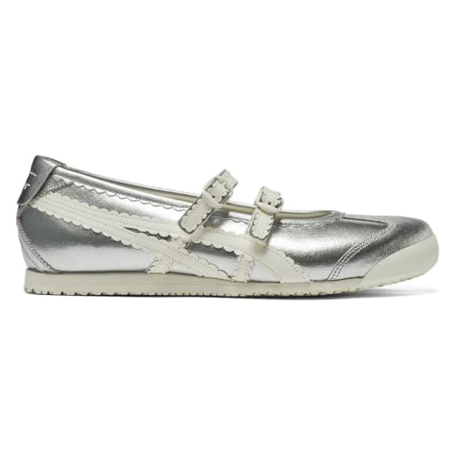 【Onitsuka Tiger】鬼塚虎 官方旗艦店  銀底白虎爪紋 MEXICO 66 TGRS(1182A660-020)