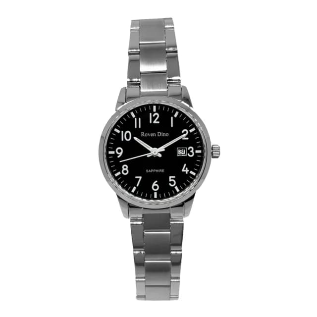 【Roven Dino 羅梵迪諾】純淨簡約時尚腕錶-銀黑-小(RD6113S-198B)