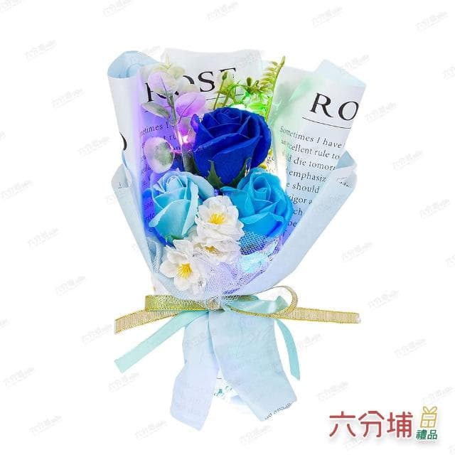 【六分埔禮品】LED櫻花玫瑰香皂花禮盒-多款任選(Ins生日畢業禮物花束人造花母親節告白情人節求婚)