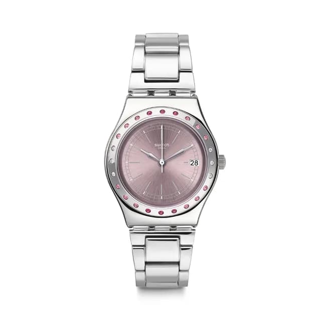 【SWATCH】PINKAROUND 金屬手錶/女錶/瑞士製造 YLS455G(33mm)