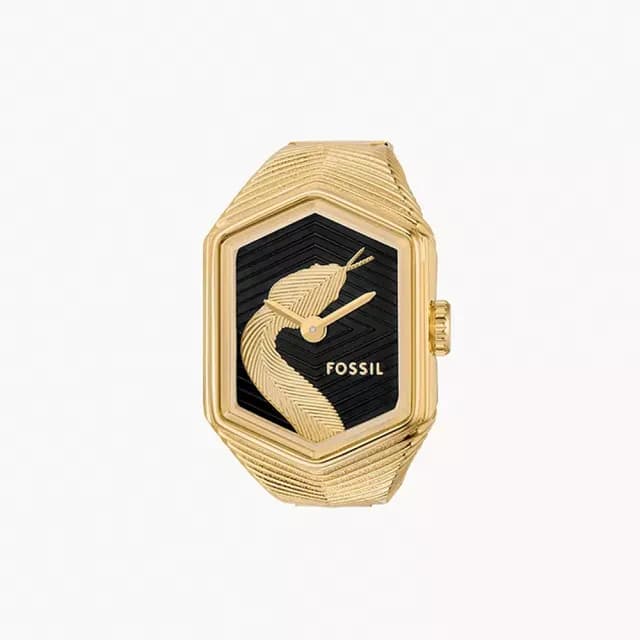 【FOSSIL】Watch Ring 金蛇璀璨手錶戒指 戒指錶-金 禮物 送禮 推薦(ES5382)