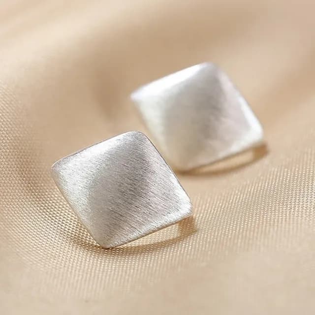 【LEESA】情人節禮物 幾何耳環\復古耳環\女生耳環\999\純銀\耳釘\耳飾\簡約ins風\通體純銀\飾品\歐美耳環\