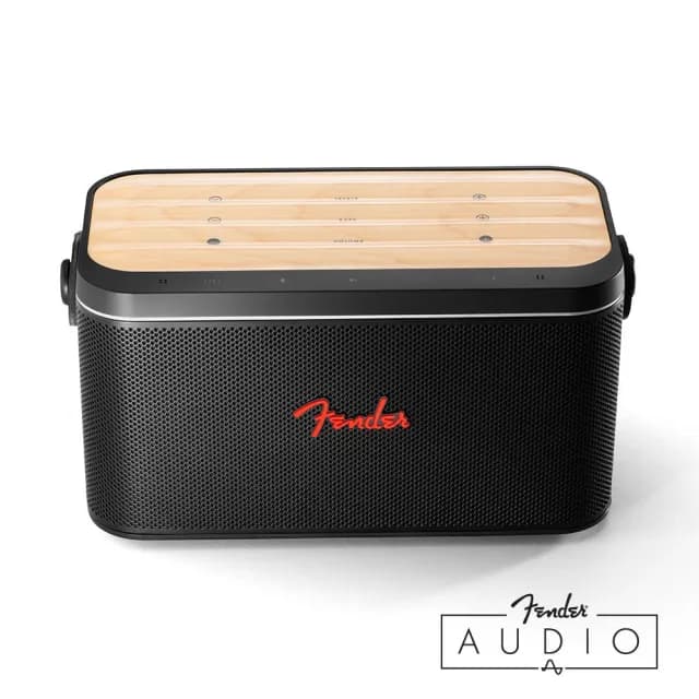 【Fender】Riff 藍牙喇叭 獨特楓木波浪觸控面板(海國)