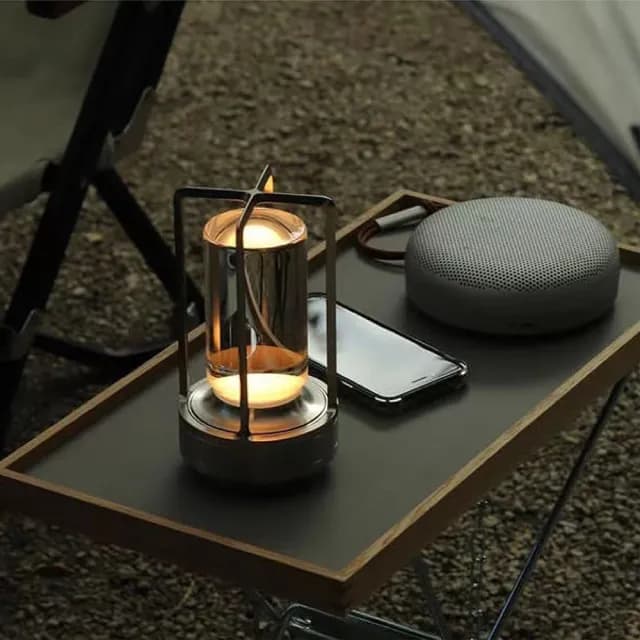 【gin gin】質感吧台燈 氛圍燈 平頭款/十字款 3色可選(露營燈 檯燈 夜燈 融蠟燈 波紋燈 情人節禮物)