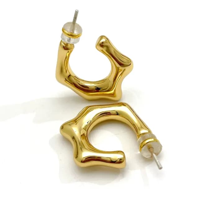 【KT DADA】純銀耳環 簡約ins風 歐美耳環 不規則耳環 百搭飾品 小眾設計 字母耳環 高級感