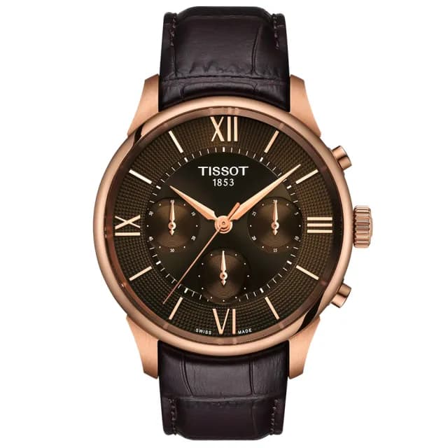 【TISSOT 天梭 官方授權】Chemin Des Tourelles 杜魯爾系列 三眼計時機械錶 送禮 推薦(T1394623629800)