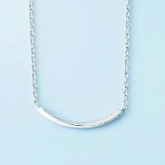 【me.luxe】SV銀對鍊_微笑戀人-男鍊-純銀  生日/情人節禮物(日系輕珠寶/百搭款/送禮首選)