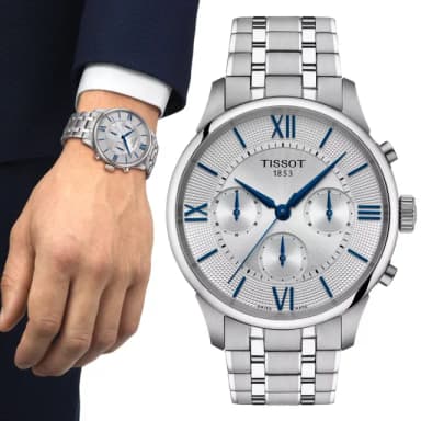 【TISSOT 天梭】杜魯爾系列 計時機械腕錶 母親節 禮物 推薦(T1394072203800)