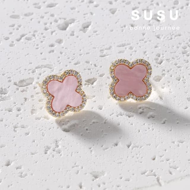 【SU SU】幸運草耳環(925純銀 四葉草 耳環 項鍊 手鍊 穿搭 百搭 時尚 送禮 防過敏 飾品)