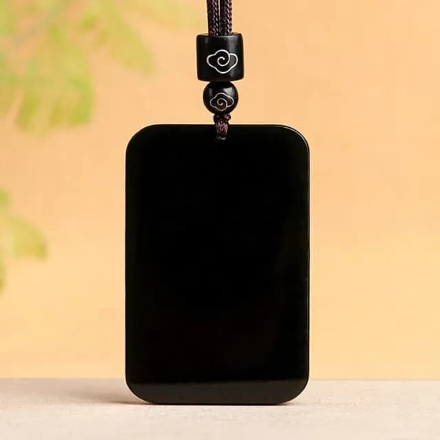 【Penny珮妮】老料和田玉墨玉無事牌項鍊吊墜毛衣鍊(母親節 父親節 交換禮物  生日禮 情人節 尾牙 新年)