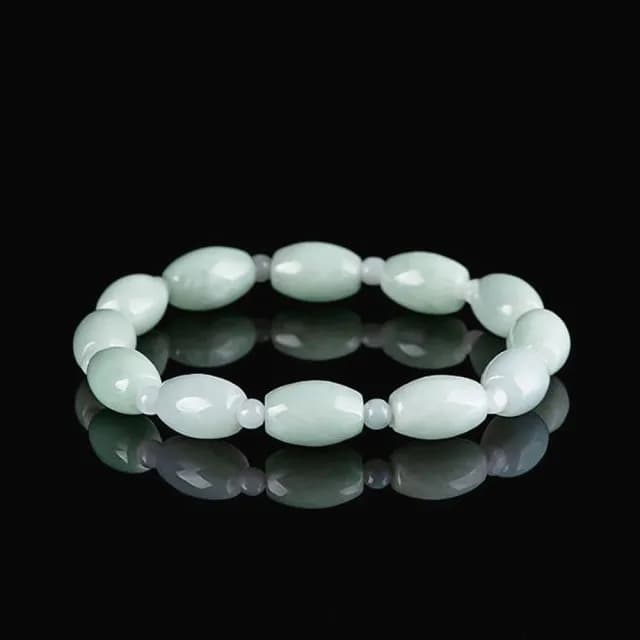 【Penny珮妮】A貨翡翠路路通冰種玉石手鍊8*6mm(母親節 交換禮物  生日禮 情人節 尾牙 新年 結婚)