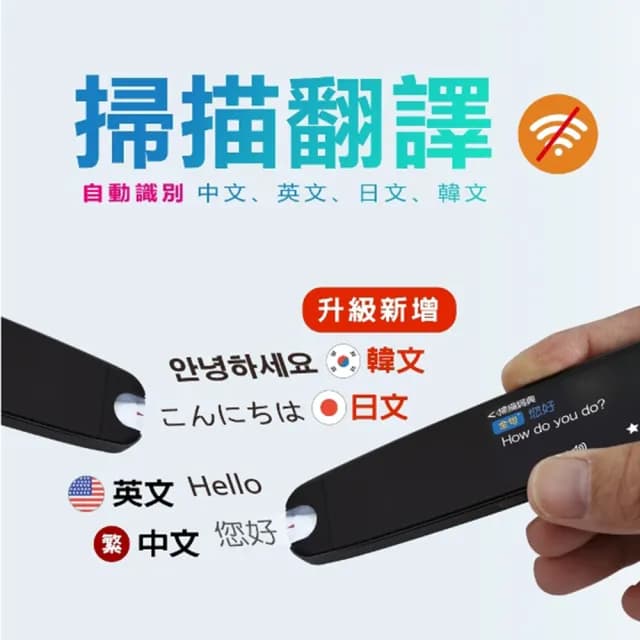 【Philips 飛利浦】VTR7300 智能翻譯筆 點讀筆 閱讀器配件(自動辨識中英文/離線/整句翻譯/日韓直式掃描)