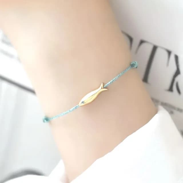 【Lucky Goldfish】黃金魚轉運手鏈(開運紅繩手練 幸運 平安扣 納福 招財 媽媽 女生 生日禮物 學生)