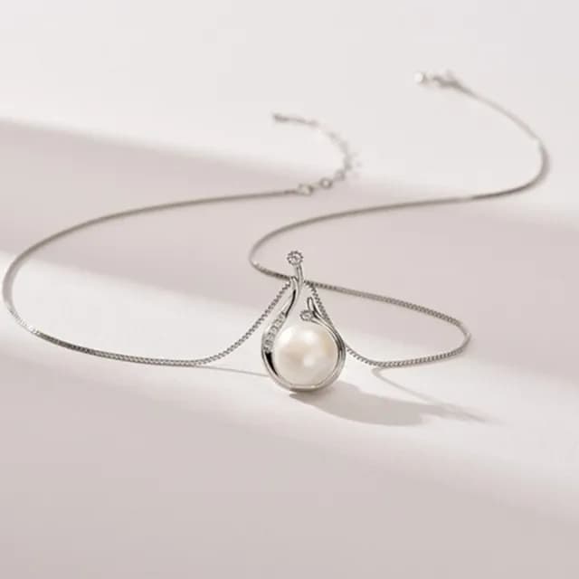 【Penny珮妮】淡水珍珠S925銀項鍊(母親節禮物 送女友 交換禮物  生日禮 情人節 尾牙 新年 結婚)