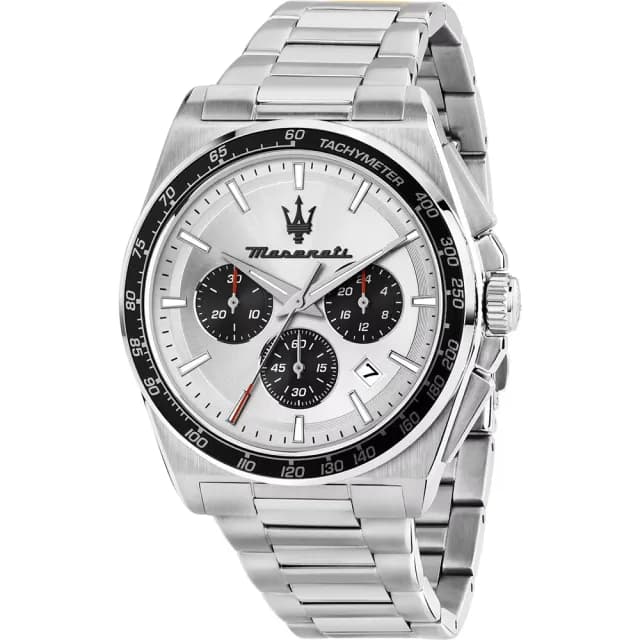 【MASERATI 瑪莎拉蒂】Velocit 系列 熊貓 三眼計時手錶-43mm 禮物 送禮 推薦(R8873652006)