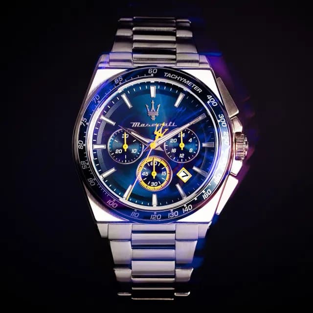 【MASERATI 瑪莎拉蒂】Velocit 系列 三眼計時手錶 套錶-43mm 禮物 送禮 推薦(R8873652001)