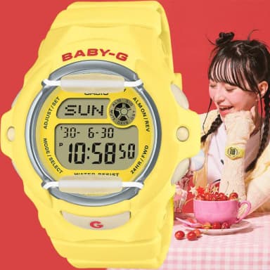 【CASIO 卡西歐】Baby-G 甜美櫻桃-黃 送禮 禮物 推薦(BG-169CH-9)