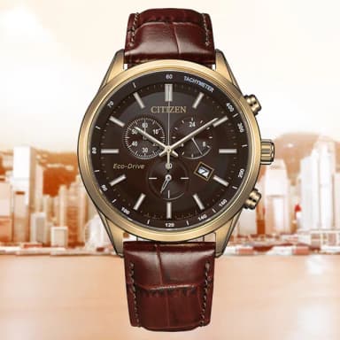 【CITIZEN 星辰】GENTS 亞洲限定 光動能 碼錶計時腕錶 送禮 禮物推薦(AT2573-07X)