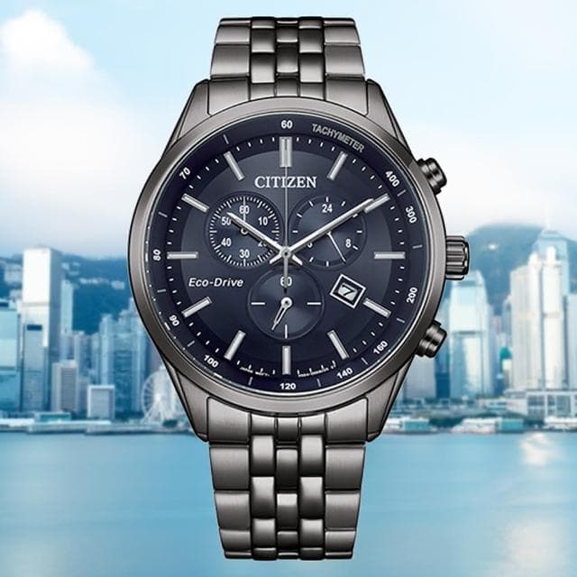 【CITIZEN 星辰】GENTS 亞洲限定 光動能 碼錶計時腕錶 送禮 禮物推薦(AT2577-57L)