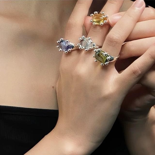 【MoonDy】戒指 飾品 禮物 小戒指 閨蜜戒指 情侶對戒 可調節戒指 兒童戒指 開口戒指 個性戒指
