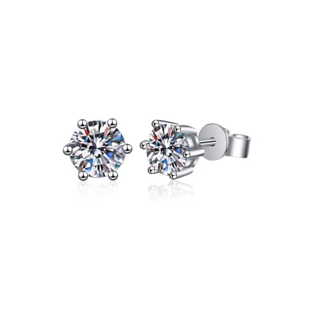 【鉅曜】GIA 一克拉 18K 經典單鑽鑽石耳環(培育鑽石 總重2克拉)