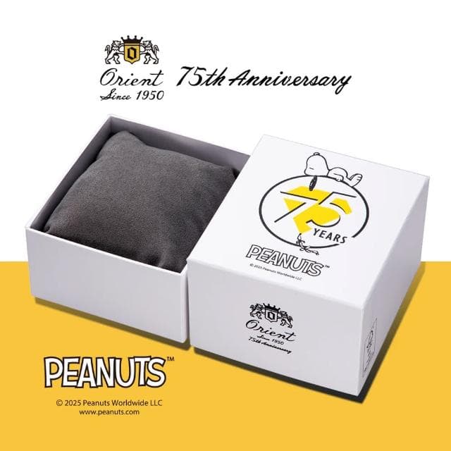 【ORIENT 東方錶】75週年 Peanuts 史努比聯名 限量 機械腕錶 母親節 禮物 推薦(RA-AC0Q08S)