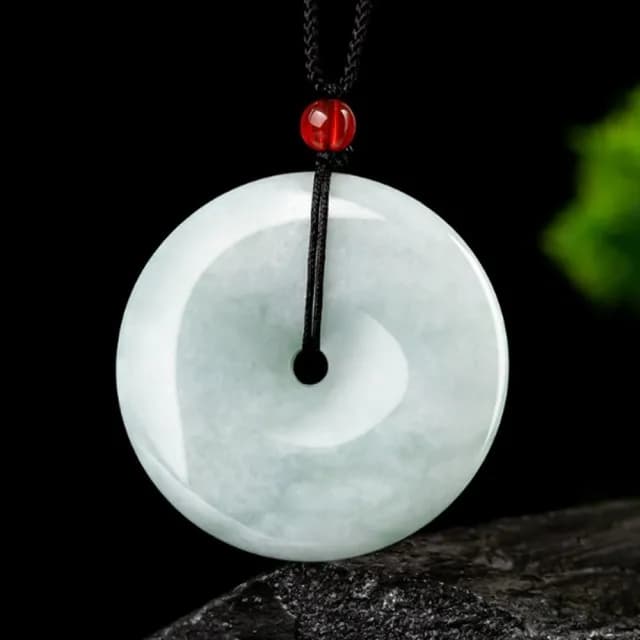 【Penny珮妮】緬甸A貨翡翠大平安扣吊墜項鍊(母親節 送女友 父親節 交換禮物 生日 情人節 尾牙 新年)