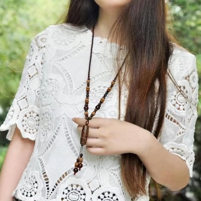 【Penny珮妮】虎眼天珠長款項鍊毛衣鍊(母親節 送女友 交換禮物  生日禮 情人節 尾牙 新年 結婚)