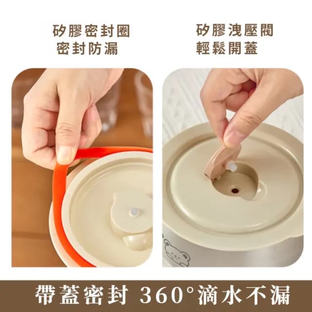 【吃吃飯】316不鏽鋼帶蓋兒童碗(雙層隔熱 真空保溫 防摔 加厚 防燙碗 露營 環保餐具 便當盒 飯碗 泡麵碗)
