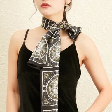 【LEEHER】蠶絲巾/長絲巾/絲巾/方巾/頭巾/領巾/女生絲巾/絲巾女/圍巾/髮飾/生日禮物/包包絲巾/