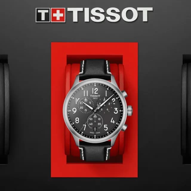 【TISSOT 天梭 官方授權】CHRONO XL 韻馳系列 三眼計時腕錶 七夕 情人節 禮物 送禮 推薦(T1166171606200)