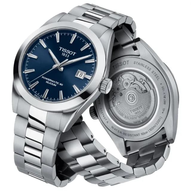 【TISSOT 天梭 官方授權】GENTLEMAN紳士系列 機械腕錶 禮物 送禮 推薦(T1274071104100)