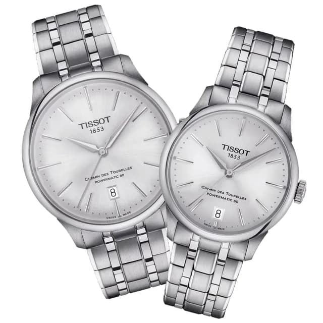 【TISSOT 天梭 官方授權】簡約機械對錶 畢業禮物 送禮 推薦(T1398071103100 / T1392071103100)