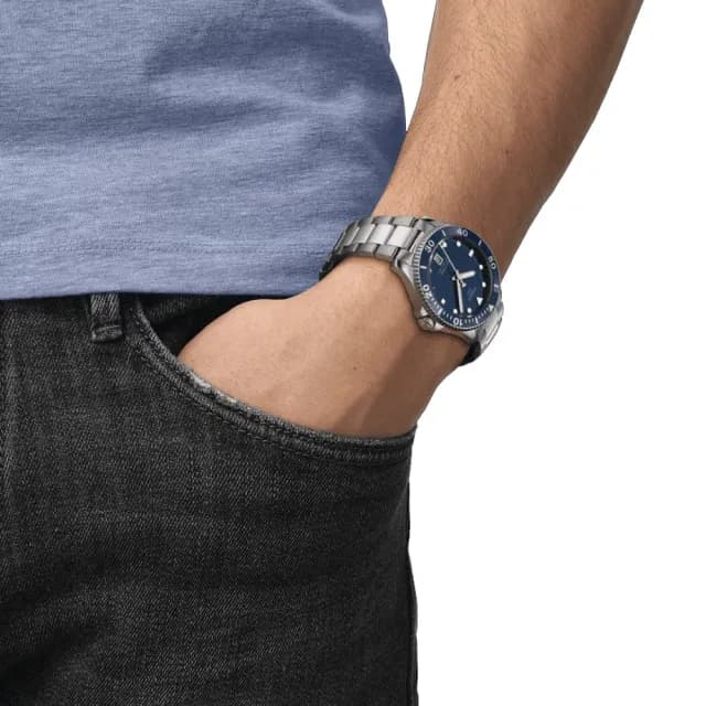 【TISSOT 天梭 官方授權】SEASTAR 1000海星系列 深藍 潛水腕錶 父親節 禮物 送禮 推薦(T1204101104100)