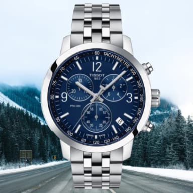 【TISSOT 天梭 官方授權】PRC200 CHRONOGRAPH 三眼計時腕錶 畢業禮物 送禮 推薦(T1144171104700)